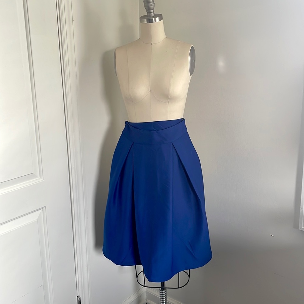Chicwish Blue Midi Skirt